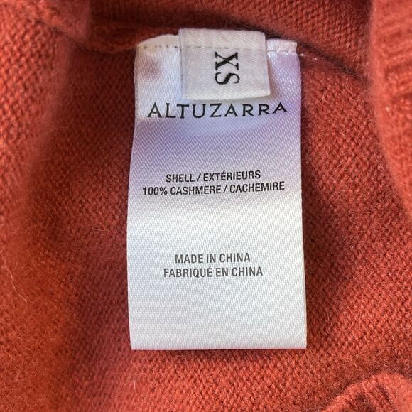 ALTUZARRA 100% Cashmere Short Sleeve Sweater Pullover Crewneck Top Button Back - Picture 9 of 11